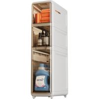 Mueble auxiliar de baño con ruedas y cajones. Gabinete de Almacenamiento Estrecho. Armario Lateral Impermeable para Toallas de Baño. Armario auxiliar de baño. Cajonera móvil. - details 16