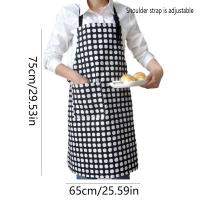 Delantal de trabajo, delantales ajustables de Chef y camarero con bolsillos, delantales de cocina estampados, delantal de cocina de algodón sin mangas, Picnic - details 0