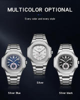 Reloj de hombre resistente al agua de cuarzo con calendario luminoso y correa de acero inoxidable - details 24