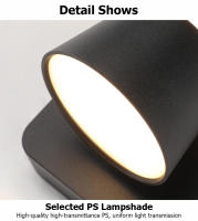 LEFANGXING Lámpara de Pared LED 12CM, Rotativa, Luz Luminosa para Dormitorio y Sala de Estar - details 10