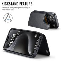 Para iPhone 16 15 14 Plus 13 12 Mini 11 Pro Max Funda de cuero PU Soporte para tarjetas, doble cierre magnético y Shockpro duradero - details 3