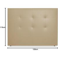 Cabecero Aurora Acolchado, Tapizado Premium en Polipiel de Alta Gama Beige 115x120 para Camas de 110/120 cm - details 2