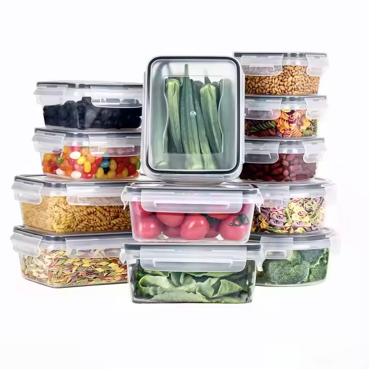 Juego De 12 Piezas De Contenedores Para Almuerzo De Cocina Caja De Alimentos Segura Para Microondas Y Nevera Manteniendo La Frescura - 1
