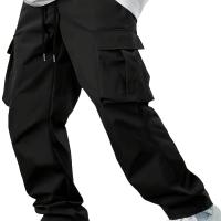 Nuevos Pantalones De Trabajo Para Hombre 2025 Estilo Europeo Y Americano Pantalones Casuales Rectos Con Bolsillos Para Hombre - details 0