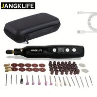 Kit de Herramientas de Lijado Inalámbricas de 61 Piezas con Bolígrafo de Grabado Recargable y Batería, Bolígrafo de Grabado Eléctrico de Cinco Velocidades Ajustable, Herramienta de Grabado Portátil para Carpintería, Lijado, Pulido, Grabado, Artesanía de - details 0