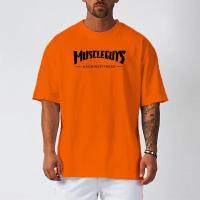 Oversized Loose Print Dropped Shoulder Clothing Men Casual Short Sleeve Workout Tops Summer Mesh Quick Dry Gym Fitness T-shirt - details 11