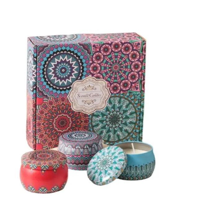 Juego de velas perfumadas para mujer, vela de cera de soja para el día de la madre de Brithday (4/6 tarros) - 1