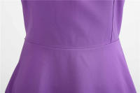 Women summer vintage with belt short sleeve v neck elegant retro swing party dresses - details 29