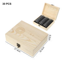 Caja De Almacenamiento Para Monedas De Madera Antioxidante Con Espuma Ajustable Para Colección De Monedas Commemorative - details 8