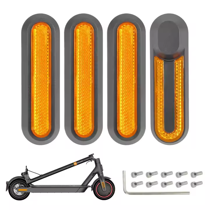 Cubierta decorativa con barras reflectoras para patinete Xiaomi M365 1S Pro Pro2 1S, piezas de carcasa decorativa para rueda delantera y trasera, 4 Uds. - 1