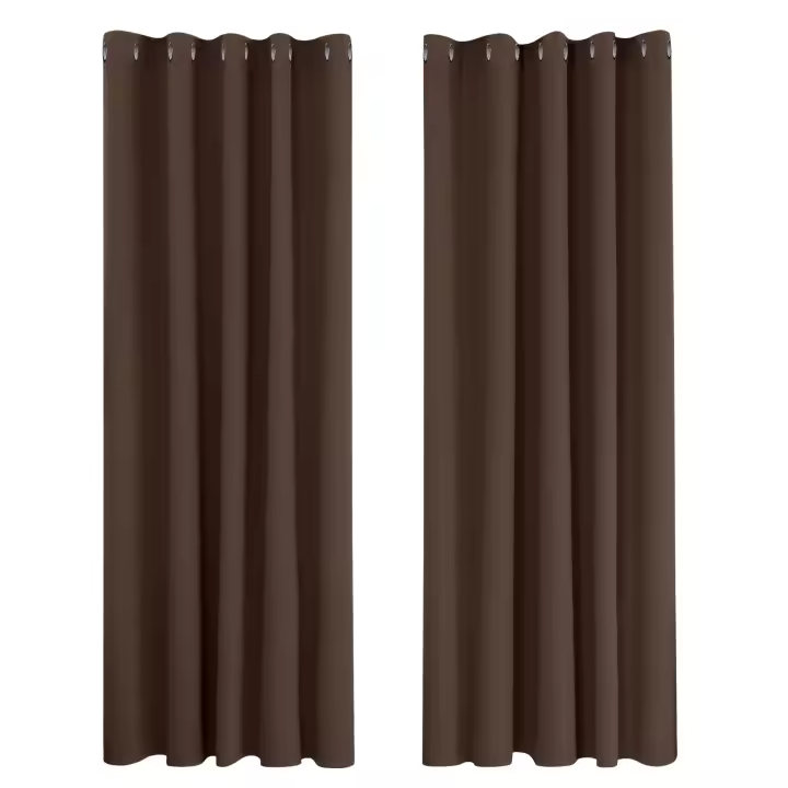 Cortinas opacas de 2 piezas para sala de estar, cortinas aislantes del frío y el calor para dormitorio con pestañas gris claro - 1