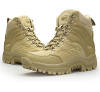 Botas de combate militares tácticas de alta calidad para hombre, zapatos de trabajo de cuero genuino del Ejército de EE. UU., caza, senderismo, Camping y montañismo - details 13