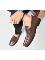 Zapatos de Cuero para Hombres Mocasines de Estilo Sencillo sin Cordones - details 3