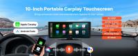 Estéreo inalámbrico para automóvil SucceBuy con pantalla táctil HD de 10 pulgadas, compatible con Apple CarPlay y Android Auto, incluye cámara frontal - details 0