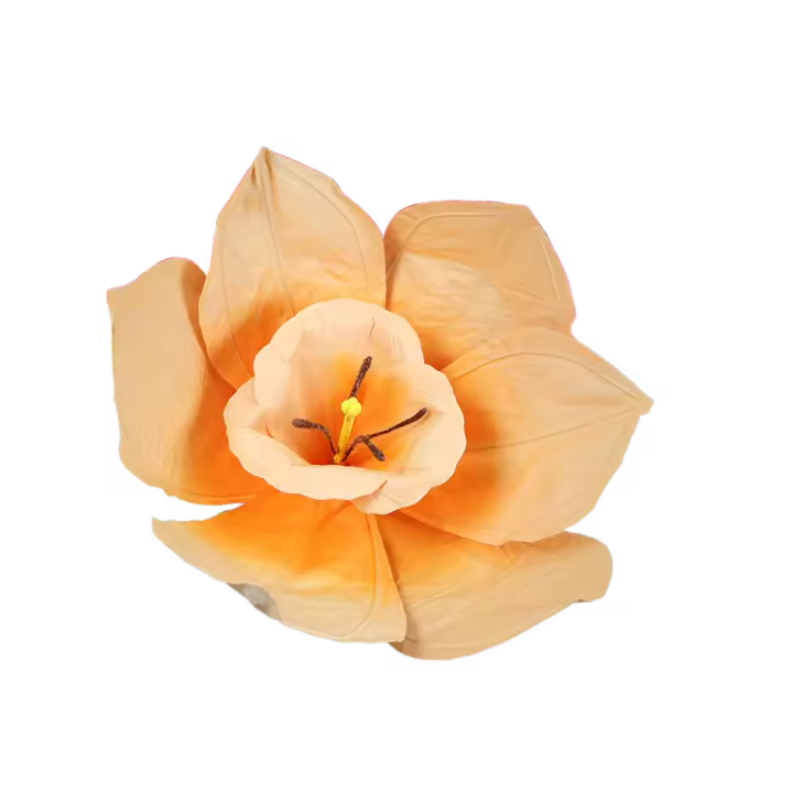 Flores de narciso de papel coloridas a gran escala, flores de papel arrugado de 50 cm, arreglo para eventos de boda, fondo de boda, flores simuladas en 3D - 1