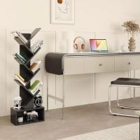 Estantería de árbol, Librería Alta de 6 Niveles Estantería Estrecha de madera con cajones para Sala de Estar, Dormitorio 38×19×112CM Marrón Rústico - details 63