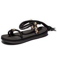 Sandalias de verano para hombre tejidas japonesas romanas de alta calidad 2025 con cuerda, diseñador de moda informal, precio bajo - details 5