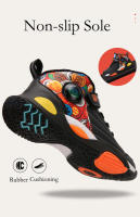 Zapatillas de baloncesto de cuero impermeables para niños, zapatos de tenis para niños, zapatillas para correr al aire libre, zapatos deportivos escolares antideslizantes, moda - details 8