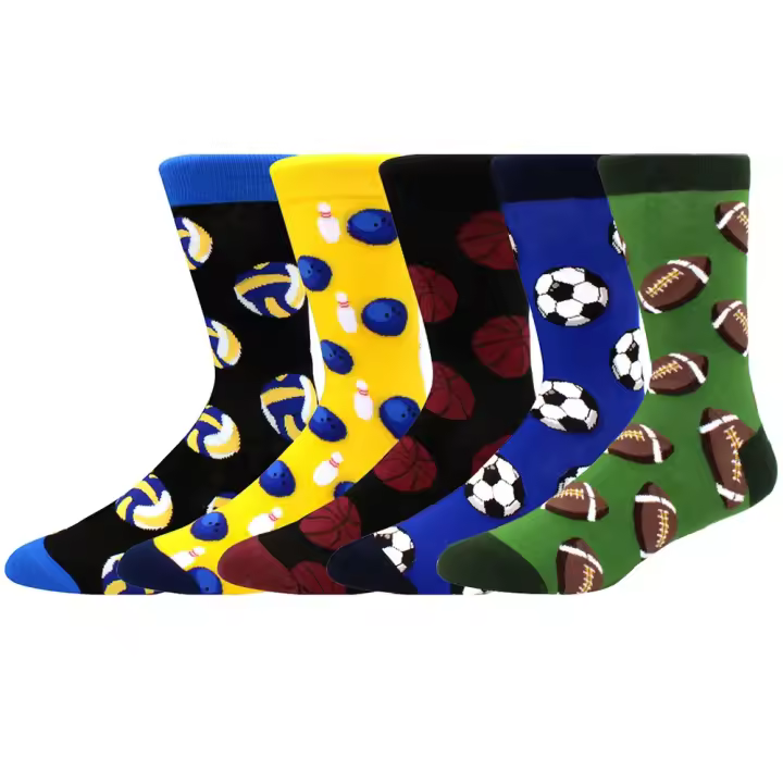 Calcetines de tubo medio para hombre y mujer, medias divertidas e informales, de algodón, coloridas, con diseño de animales de Halloween, 5 pares - 1