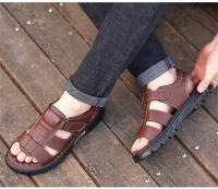 Sandalias informales impermeables para hombre, zapatos transpirables de cuero, antideslizantes, para playa y exterior, Verano - details 10