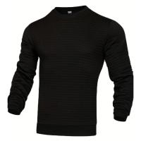 Abrigo de hombre moda pequeño cheque Waffle juvenil cuello redondo jacquard cheque sudadera con capucha - details 13
