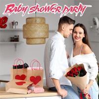 Bolsas de regalo para el Día de San Valentín, bolsas de dulces con asas, corazón, amor, bolsas de papel para boda y San Valentín, M 24 piezas - details 1