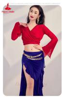 Baile de tres mujeres, blusas y faldas de gasa de manga larga, trajes de danza del vientre oriental para niñas - details 16