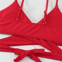 Bikinis de Cintura Alta 2025 Traje de Baño Cruzado con Tiras para Mujer - details 9