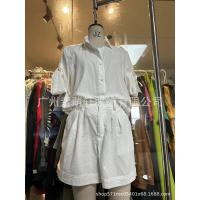 Conjunto casual de verano 2024 TEMU de algodón y lino con pantalones cortos y manga corta para mujer - details 11