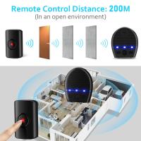Timbre de Puerta Inalámbrico y Impermeable Sectyme 250M Botón de Pantalla Remota sin Enchufe Receptor para Hogar Inteligente al Aire Libre Campanas de Casa - details 4
