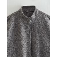 Chaqueta Bomber de manga larga con bolsillos y botones, abrigo liso - details 5