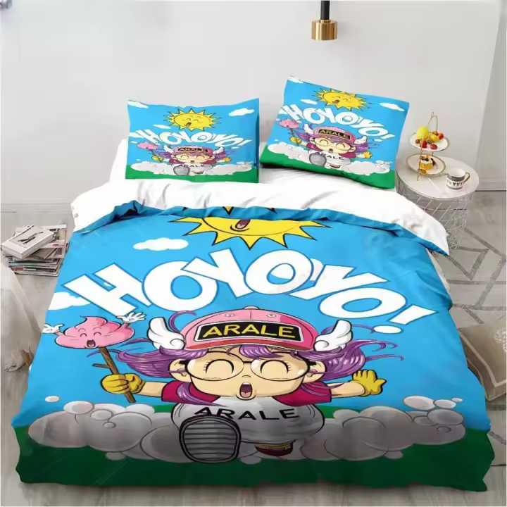 Juego de Ropa de Cama de Animación DR S-Slump Arale Funda de Edredón de Poliéster o Microfibra - 1