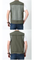 Chaqueta de malla transpirable para hombre, chaqueta deportiva sin mangas con bolsillos, ropa de verano - details 5