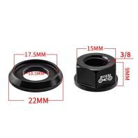 2 uds CNC 3/8 tuerca de cubo de bicicleta M10 tornillo de eje trasero de alta resistencia accesorios de bicicleta de aleación de aluminio anodizado MTB - details 0