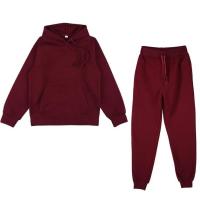 Chándal con capucha para hombre y mujer, conjunto deportivo de dos piezas, sudadera con capucha cálida de manga larga - details 15
