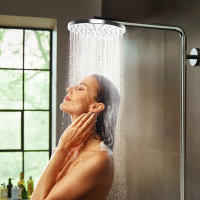 Cabezal de ducha fijo antifugas, espray de lluvia, relajación y Spa para alta presión y flujo de agua, 6 pulgadas - details 1