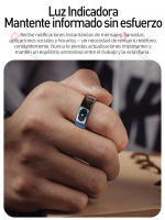 Anillo inteligente SANLEPUS con monitoreo de salud 24 horas al día, 7 días a la semana: frecuencia cardíaca, sueño, oxígeno en sangre y temperatura corporal |   Batería de 7 días |   Resistencia al agua hasta 5 ATM - details 4