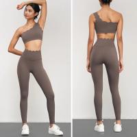 Sujetador deportivo de hombro, sujetador de yoga sin costuras con bordes festoneados, adecuado para ropa deportiva de mujer, gimnasio, correr, fitness - details 0