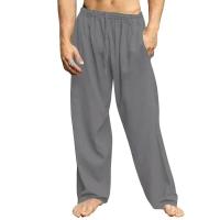 Pantalones sueltos de lino y algodón para hombre, pantalón informal de verano, Color sólido, talla grande, S-5XL - details 11