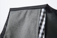 Chaleco de Dos Piezas de Moda para Hombres en Otoño Cuello en V, Tela de Poliéster, Traje a Cuadros de Colorido, Estilo Británico Casual Vintage Gentleman Leisure - details 15