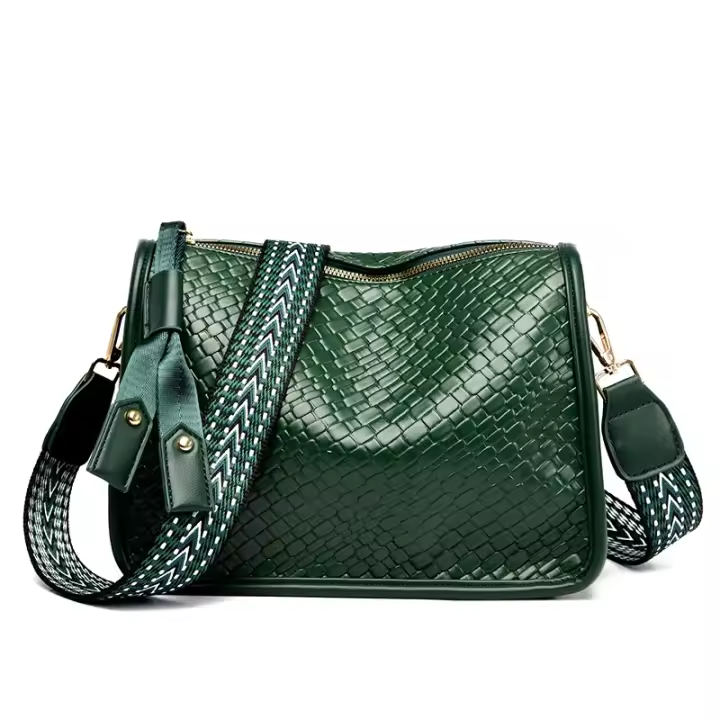 Bolso de hombro cruzado de cuero para mujer, bandolera informal de alta calidad, a la moda, 2024 - 1