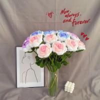 Ramo de Flores Falsas de Crochet Hecho a Mano Rosa Tulipanes Dáisí Decoración de Hogar Luz y Fuerza - details 8