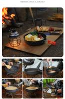 Juego de olla portátil para acampar al aire libre, cocina de montañismo, tetera de Picnic, hervir y freír, combinación de vajilla - details 6