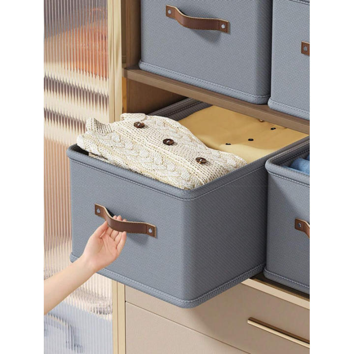 SHEIN Caja de Almacenamiento de Ropa Gris Organizador de Armario Plegable de Tela Oxford sin Compartimentos para Vaqueros, Suéteres, etc.