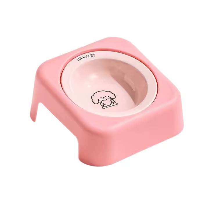 Cuenco protector de cuello de cerámica para cachorros, cuenco antivuelco sin estrés con dibujos de OVNI, cuenco de protección para el cuello, disco volador para perros y gatos - 1