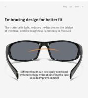 Gafas de sol de ciclismo de moda para hombres y mujeres, gafas de sol deportivas, para acampar, caminar, andar en bicicleta, equipo - details 6