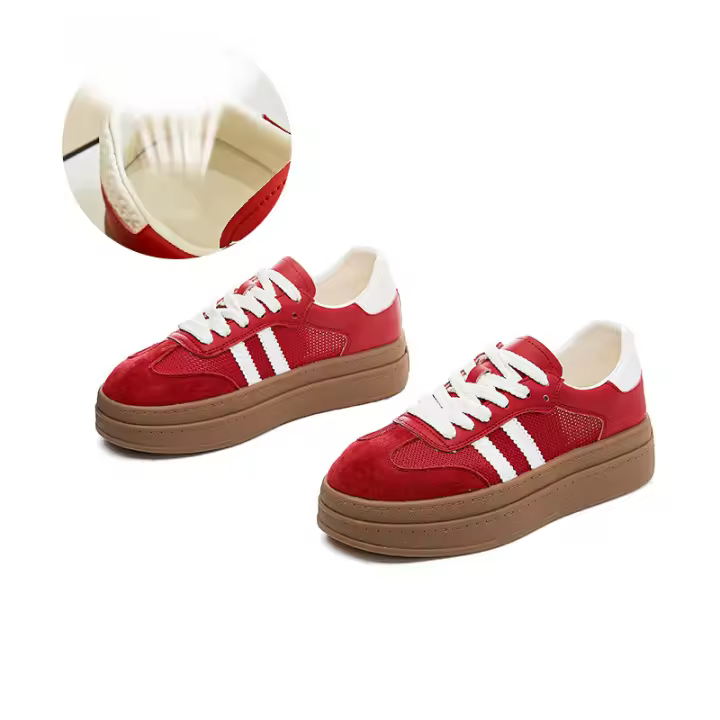 Cuero zapatos de entrenamiento alemán nueva malla transpirable deportes Forrest Gump zapatos de las mujeres casual versátil zapatos blancos - 1