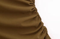 Mini vestido elegante de verano con cuello redondo y sin mangas, decoración informal plisada, vestidos cortos en la espalda para mujer - details 17