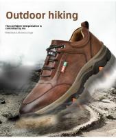Zapatillas de deporte de alta calidad para hombre, zapatos informales de cuero para hombre, calzado deportivo Retro transpirable para caminar, zapatillas de senderismo al aire libre - details 1