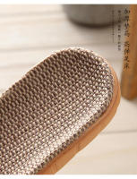 Zapatillas de Lino de Cuatro Temporadas para Mujeres Ligeras, Silenciosas, Suaves Suela de Madera para Hogar - details 5
